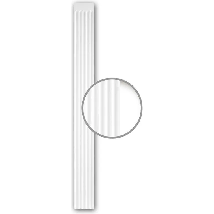 Profhome Decor - Pilaster Schaft PROFHOME 122030 Zierelement Neo-Klassizismus-Stil weiß