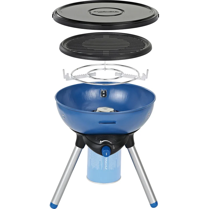 Campingaz Party Grill 200 CV Camping Grill, kleiner Gasgrill für Camping und Gaskocher in einem, Gas-Tischgrill, 2.000 Watt, Betrieb mit CV 470 Gaskartusche, Maße 33 x 32 x 32 cm – Bild 1