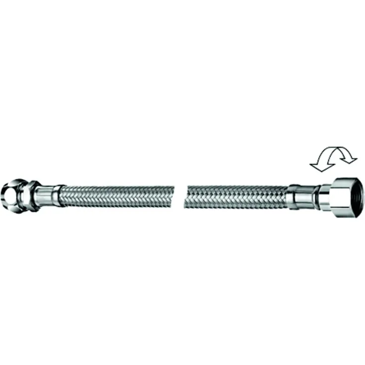 Schell Flexibler Schlauch clean-flex S FLEX 3/8'' x 10 mm 3/8'' ÜM, drehbar, chrom 300 mm