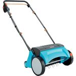 GARDENA Elektro-Rasenlüfter ES 500: Vertikutierer mit Arbeitsbreite 30 cm, Rasenfläche bis 600 m², Leistung 500 W, Verstellhebel für Arbeitstiefe, teilbares Gestänge, Räder mit Spezialprofil (4066-20)