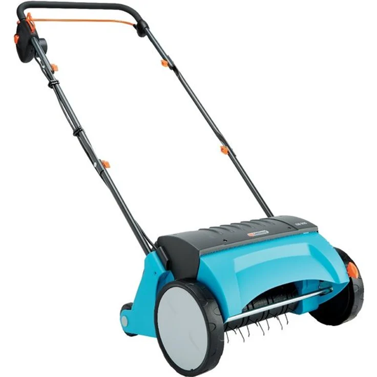 GARDENA Elektro-Rasenlüfter ES 500: Vertikutierer mit Arbeitsbreite 30 cm, Rasenfläche bis 600 m², Leistung 500 W, Verstellhebel für Arbeitstiefe, teilbares Gestänge, Räder mit Spezialprofil (4066-20) – Bild 1