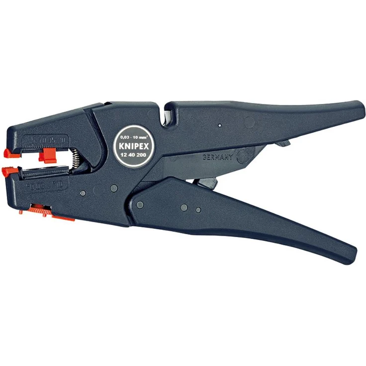 KNIPEX 12 40 200 SB Selbsteinstellende Abisolierzange 200 mm (in SB-Verpackung) – Bild 1