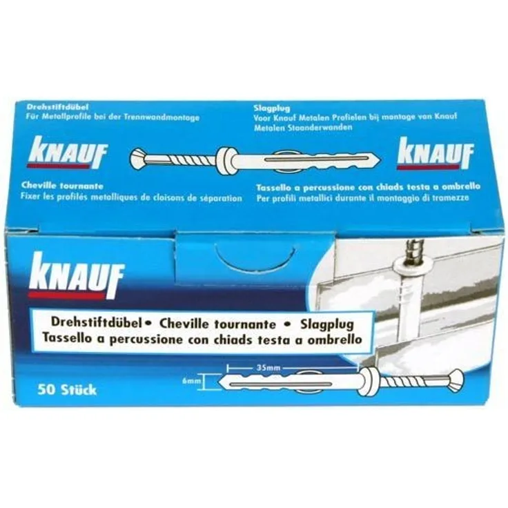 Knauf-Bauprodukte Drehstiftdübel 6,0 x 35 mm, 50 Stück