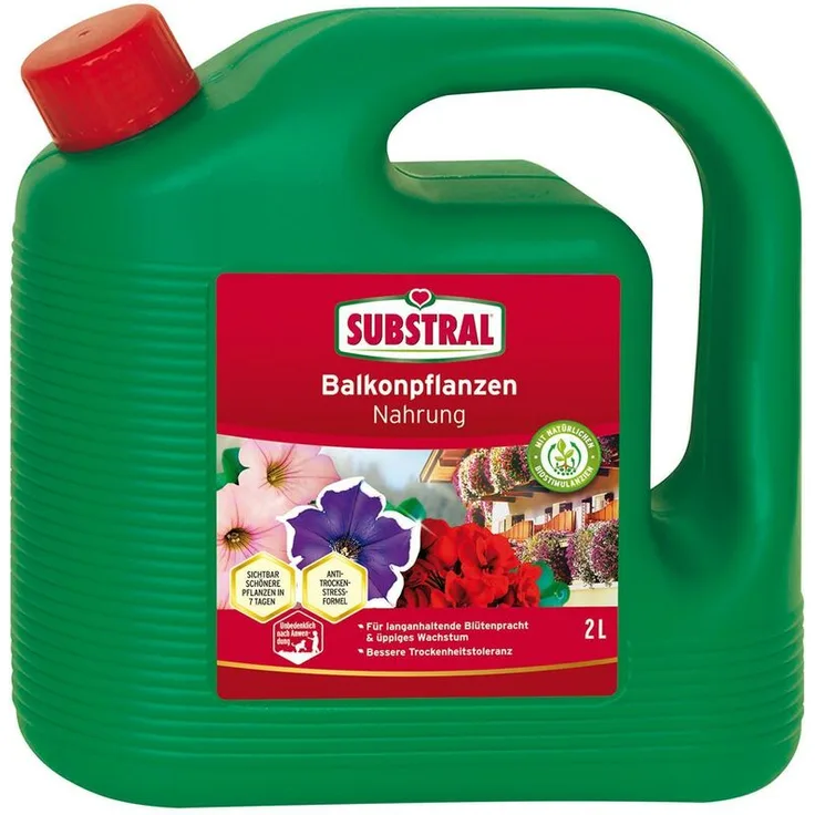 CELAFLOR-SUBSTRAL SUBSTRAL Balkonpflanzen-Nahrung NPK-Dünger 5-3-7 flüssig, 2 Liter