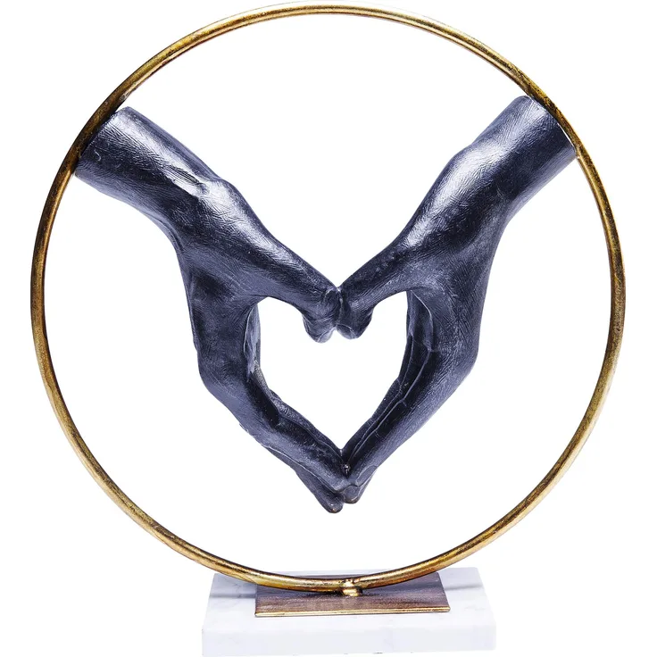 Kare Design Dekoobjekt Elements Heart, modernes Deko Objekt, Dekoration, Geschenkidee, Accessoires, Dekofigur Hände (H-B-T) 33x31x11cm