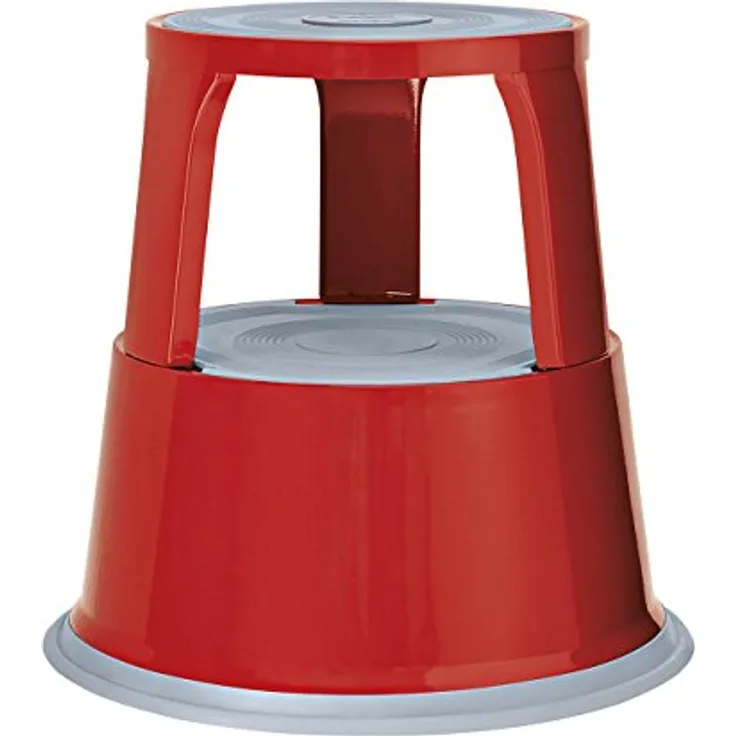 Wedo 212102 Rollhocker Metall, - und GS-geprüft, Höhe 43 cm, Tragkraft 150 kg, rot