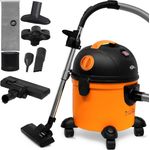 Deuba Nass- Trockensauger Mehrzwecksauger Sauger I 15 Liter Behältervolumen umfangreiches Zubehör I Saug- und Blasfunktion I Aktionsradius 8m I Teleskopsaugrohr: 90cm Beutel - beutellos 15 Liter