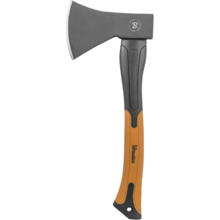 Bradas Universalaxt, Gartenaxt mit Fiberglasstiel 800g universal einsetzbar, orange, grau