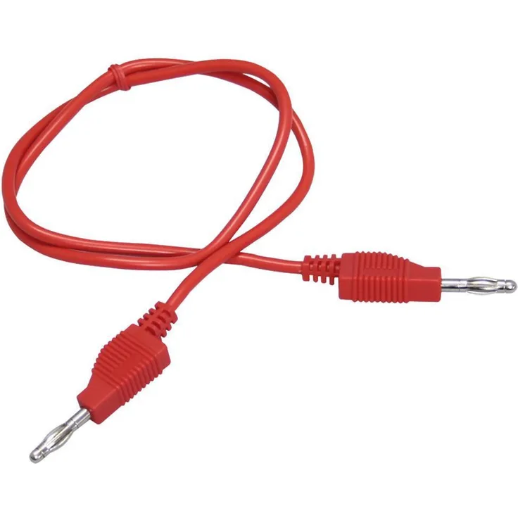 Messleitung, 1mm², PVC, 2x 4mm Bananenstecker, 150cm, rot