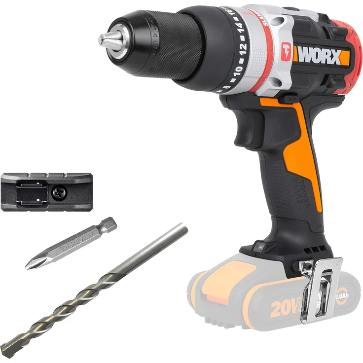 WORX WX354.9 Schlagbohrhammer 20V Max SlammerDrill ohne Akku und Ladegerät, 20 V, Schwarz – Bild 1