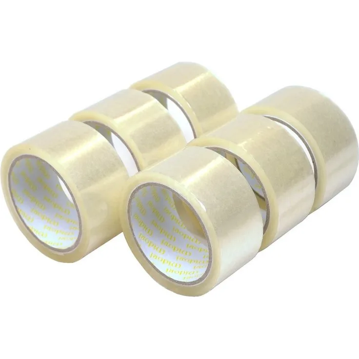 MIDORI 24 Rollen Packband Klebeband Transparent Leise PP Paketband 48 mm x 66 m