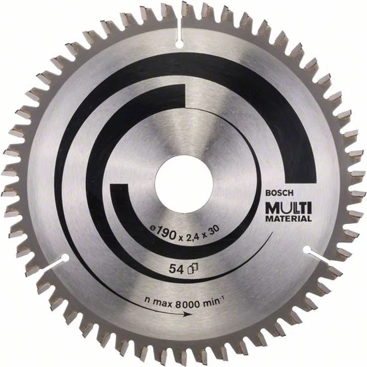 Bosch Professional Kreissägeblatt Multi Material zum Sägen in Multimaterial für Handkreissägen (Ør 190 mm)