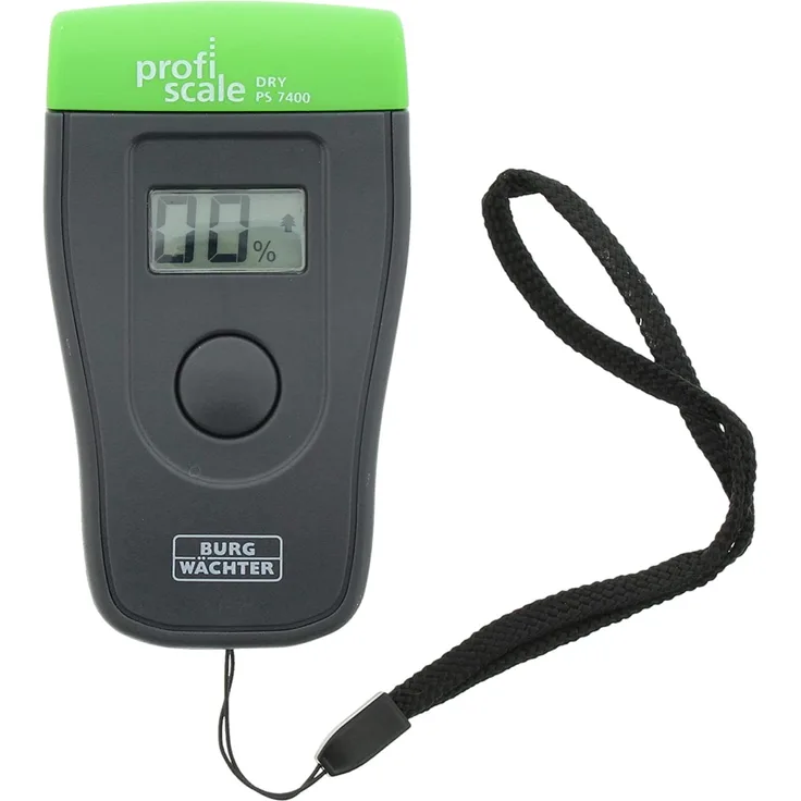 BURG-WÄCHTER Feuchte-Messgerät DRY PS 7400, grün-grau, digitales Display, Messbereich: Holz, feste Materialien, optimale Umgebungsbedingungen