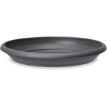 Scheurich Untersetzer aus Kunststoff, Metallic Grey, 37 cm Durchmesser, 5,5 cm hoch