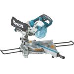Makita Akku Kapp- und Gehrungssäge (Sägeblatt-ø 190 mm, Motorbremse, Arbeitstisch drehbar, Maße 655x430x445 mm, ohne Akku) DLS714NZ