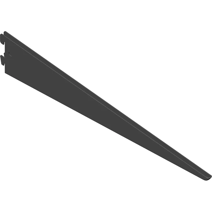 Element System U-Träger Regalträger 2-reihig, 2 Stück, 5 Abmessungen, 3 Farben, Wandschiene,schwarz