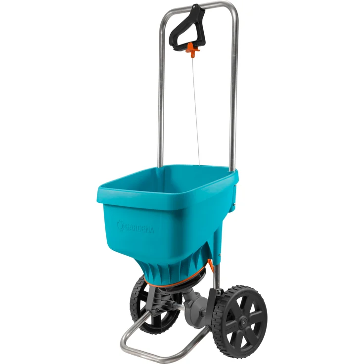 GARDENA Streuwagen XL: Universalstreuer zum Ausbringen von Dünger, Samen und Streusalz, 1.5 - 6 m Streubreite, für ca. 800 m² Rasenfläche, 18 l Fassungsvermögen, mit Verschlussschieber (436-20) – Bild 3