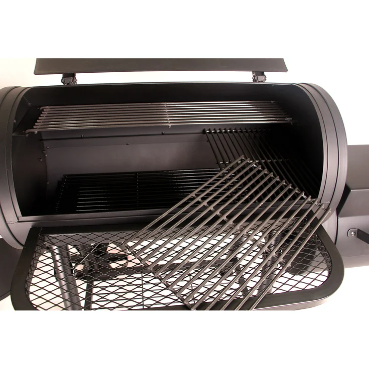 TAINO Yuma Massiver Smoker BBQ GRILLWAGEN Holzkohle Grill 90KG 3,5mm Offset, 145 x 170 x 80 cm – Bild 6