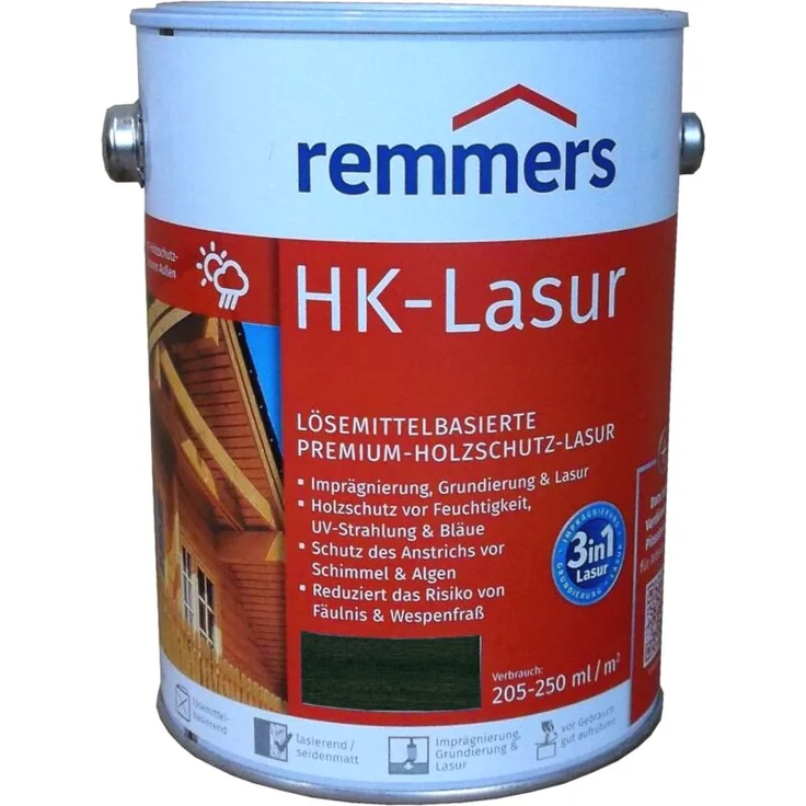 2,5L Remmers HK Lasur Ebenholz – Bild 1