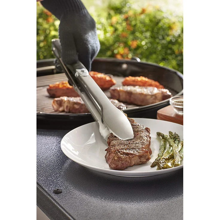 Weber 6610 Premium Grillzange, Edelstahl, 43,5 cm, Breite: 4,5 cm, H”he: 4 cm – Bild 2