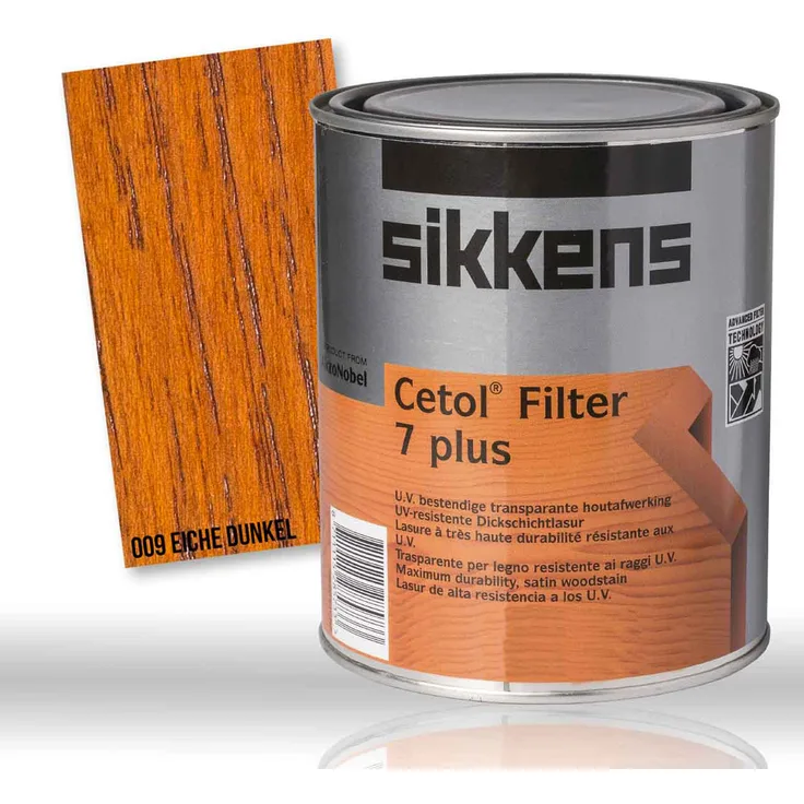 Sikkens Cetol Filter 7 Plus dunkle Eiche Streichlasur Dickschicht 1000ml
