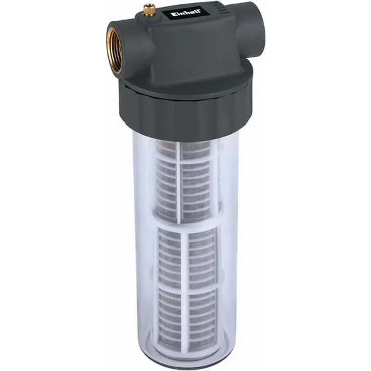 Einhell Vorfilter 25cm (Pumpen-Zubehör, Entlüftungsschraube, Messing-Innengewinde 33,3 mm 1 IG, max. Druchfluss 4300 l-h) – Bild 1