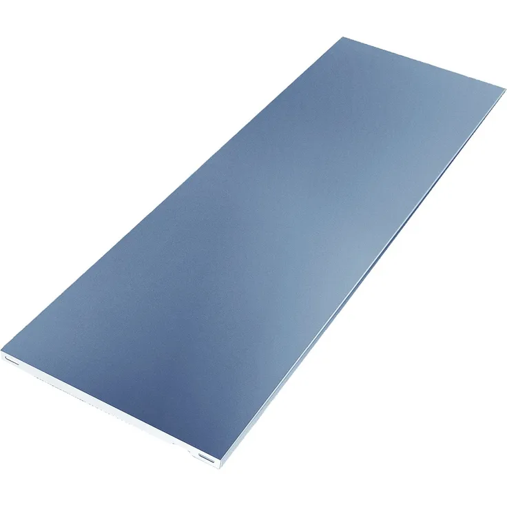 Element System 10700-00033 Stahlfachboden Regalboden - 2 Stück-B x T = 80 x 35 cm-weißaluminium-für Wandschiene und Pro-Regalträger