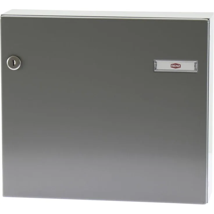 Tür-Durchwurfbriefkasten SERIE 17, 370 x 330 x 100 mm, Stahl RAL 9007 - Renz