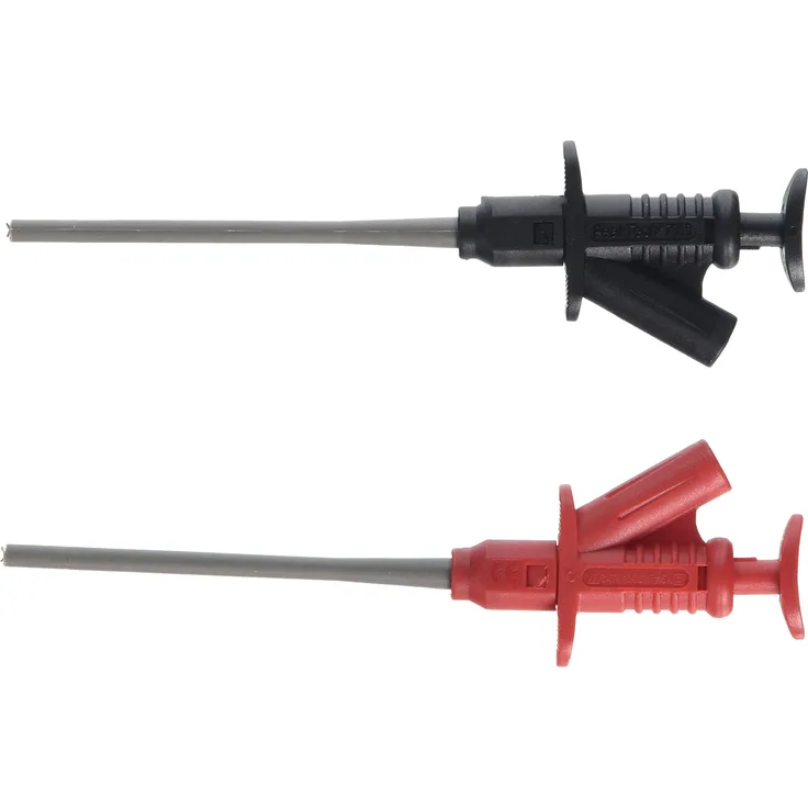 PeakTech Sicherheitsabgreifer Durchmesser 4 mm rot plus schwarz 1000 V, 5 A, CAT II PeakTech 7010