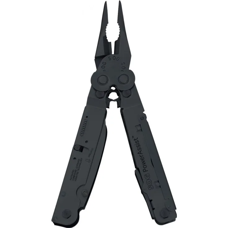 SOG PowerAssist Tool - 12 Funktionen - Multitool Werkzeug - schwarz (762036)