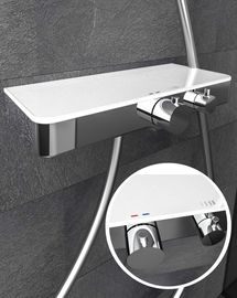 SCHÜTTE OCEAN Thermostat Duscharmatur, Chrom/Weiß, mit Ablage