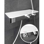 SCHÜTTE OCEAN Thermostat Duscharmatur, Chrom/Weiß, mit Ablage