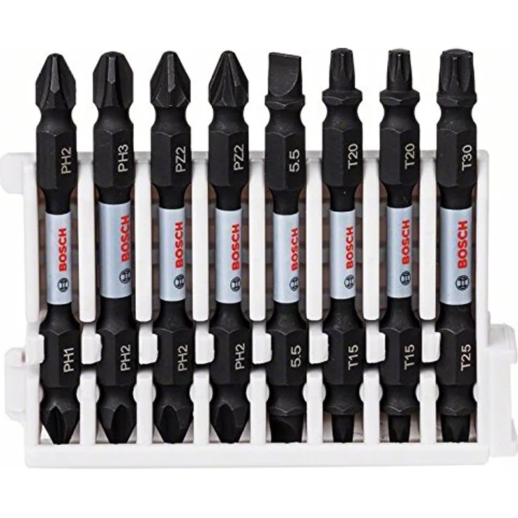 Bosch Professional Accessories 2608522344 Bosch Professional 8tlg. Schrauber Set (Impact Control, T-PZ-PH-SL Bits-Länge: 65mm, Pick and Click) – Bild 1