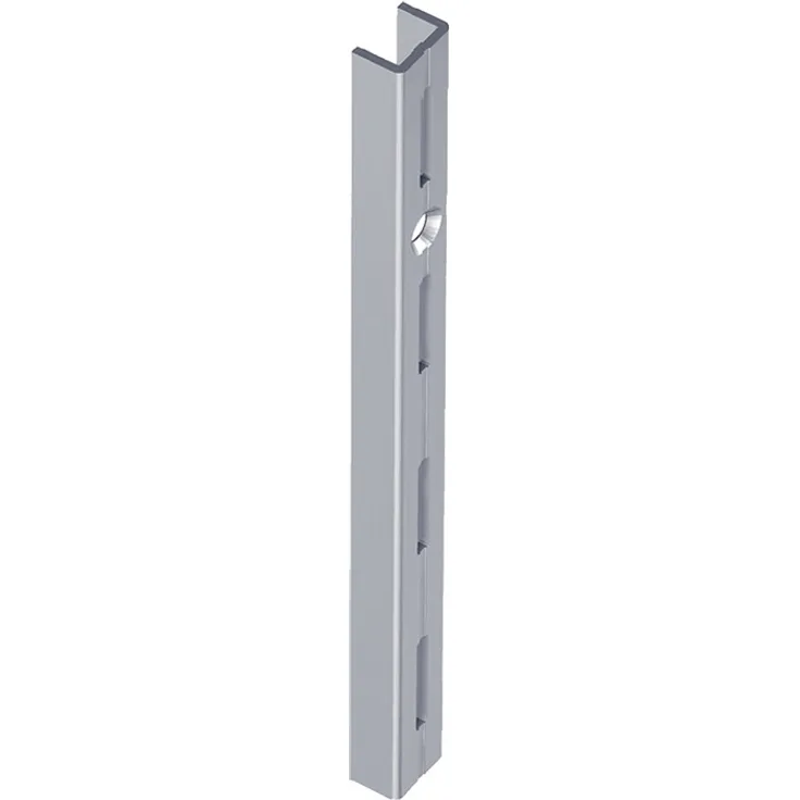 Element System Wandschiene 1-reihig, 2 Stück, 4 Abmessungen, 3 farben, Länge 150 cm für Regalsystem, Regalträger, Wandregal, weißaluminium, 10000-00034