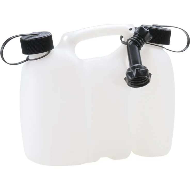 hünersdorff PROFI Doppelkanister - Kombikanister für Kraftstoff und Öl mit Kindersicherung und Auslaufrohr, 3 + 1,5 Liter, UN-Zulassung, Made in Germany