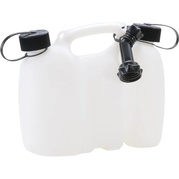hünersdorff PROFI Doppelkanister - Kombikanister für Kraftstoff und Öl mit Kindersicherung und Auslaufrohr, 3 + 1,5 Liter, UN-Zulassung, Made in Germany – Bild 1