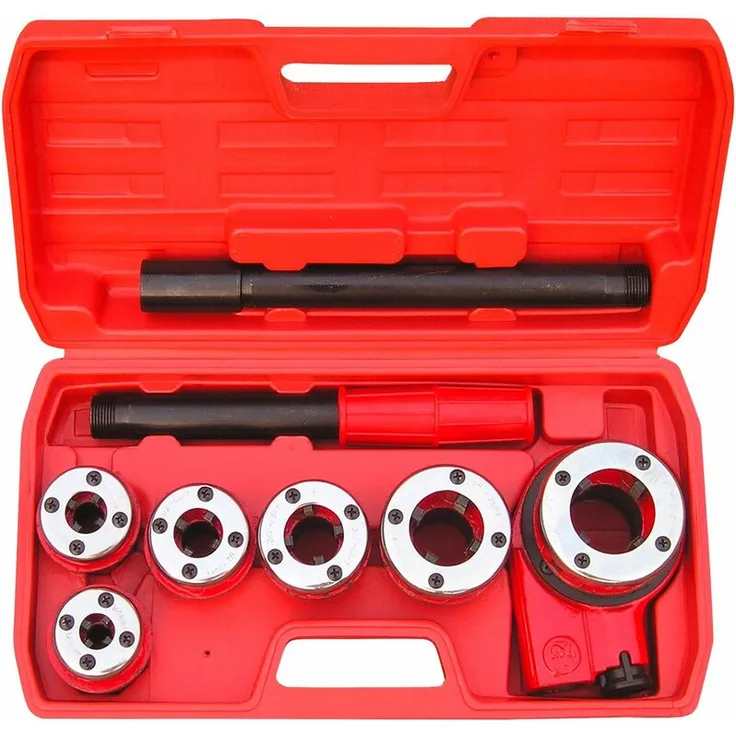 Gewindeschneidkluppe Schneidkluppe Gewindeschneider Schneideisen Set 9 tlg.