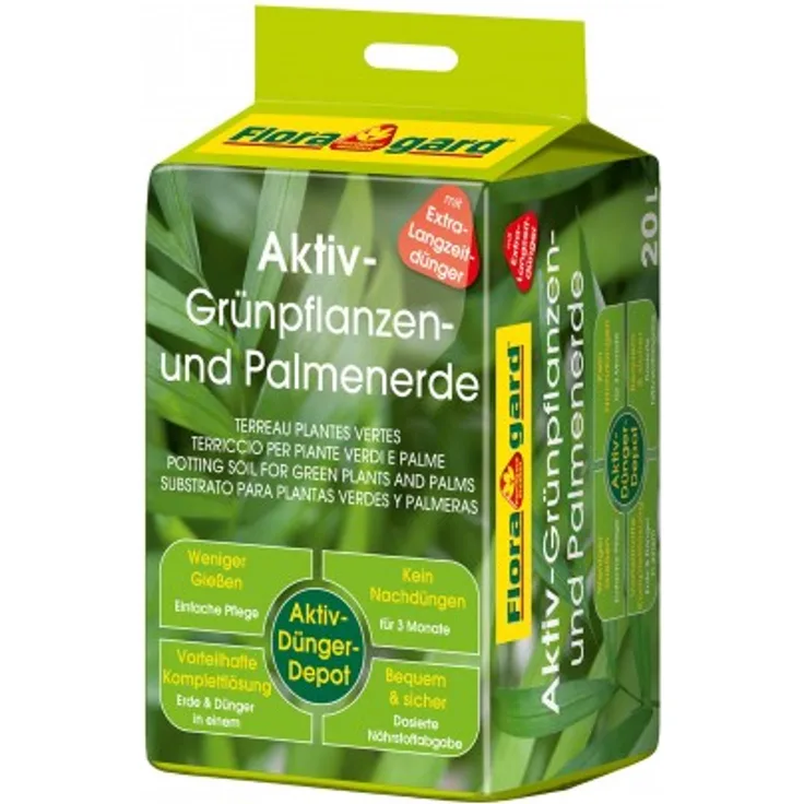 Floragard Aktiv Grünpflanzen- und Palmenerde 20 Liter