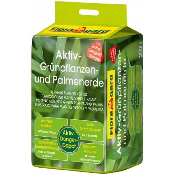 Floragard Aktiv Grünpflanzen- und Palmenerde 20 Liter