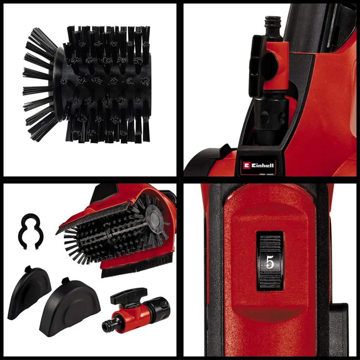 Einhell Akku-Oberflächenbürste PICOBELLA (3424200) Power X-Change PXC 21 cm Arbeitsbreite Teleskopstiel mit Steinbürste ohne Akku ohne Ladegerät – Bild 10