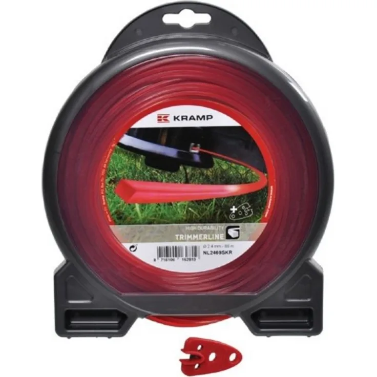 Kramp NL3044SKR Mähfaden 4Kant für alle Motorsense Nylon rot 3,0 mm x 44 m