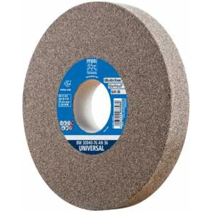 PFERD Schleifbockscheibe, 300x40x76mm, Ausführung UNIVERSAL, Korngröße 36, Normalkorund, 39009715 – Universelle Schleifscheibe mit hoher Standzeit für den Einsatz auf dem Schleifbock – Bild 1