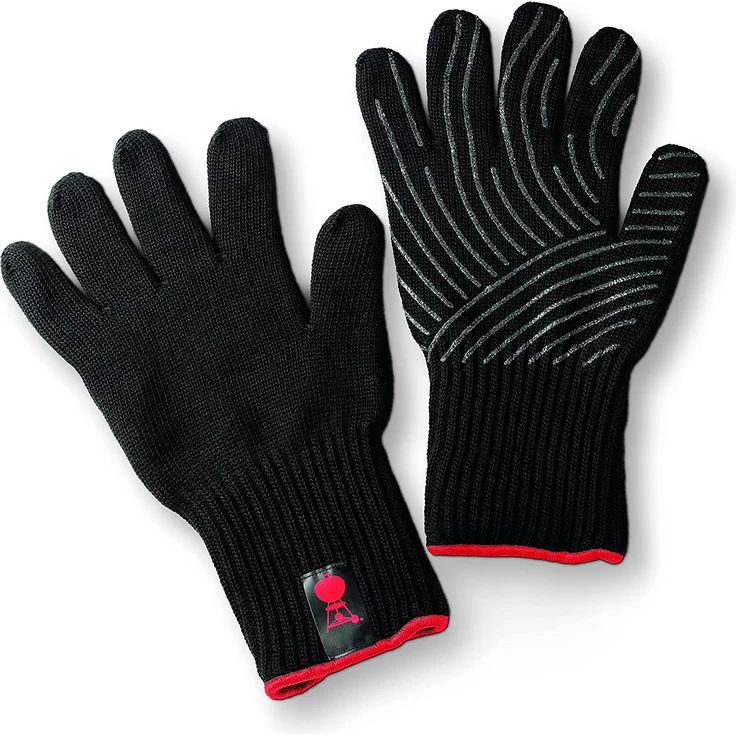 Weber Grillhandschuh-Set 6670 Mit Silikon-Griffflächen, Schwarz, Größe: L/XL – Bild 3