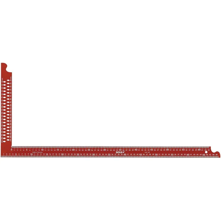 SOLA Zimmermannswinkel ZWCA rot mit Anreißlöcher Schienenlänge 800 x 315 mm – Bild 1