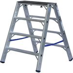 KRAUSE Doppelleiter »STABILO«, 8 Sprossen, Aluminium-Holz