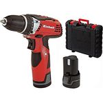 Einhell Akku Bohrschrauber TE-CD 12 Li (2x Lithium Ionen Akku, 12 V, 1,3 Ah, 2 Gang, 25 Nm, LED-Licht, Schnellladegerät, Koffer)