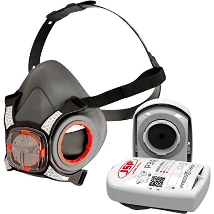 JSP BHT0A3-0L5-N00 Force 8-Halbmaske mit Press-to-Check, P3-Filter