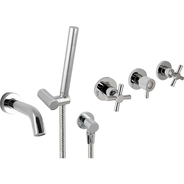 Wannenset Mischbatterie Set für Badewanne mit Handbrause