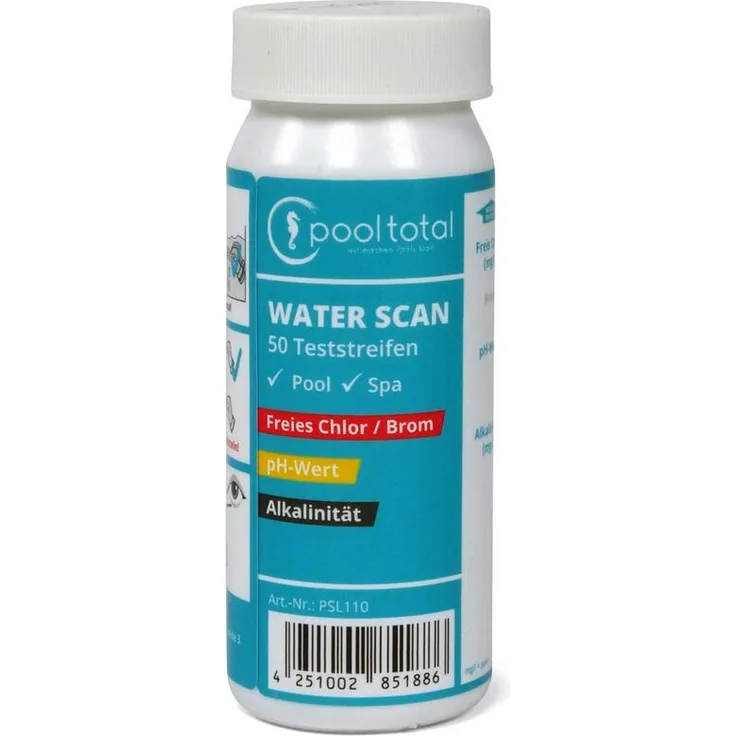 POOL TOTAL Water SCAN Teststreifen Chlor, pH + Alkalinität