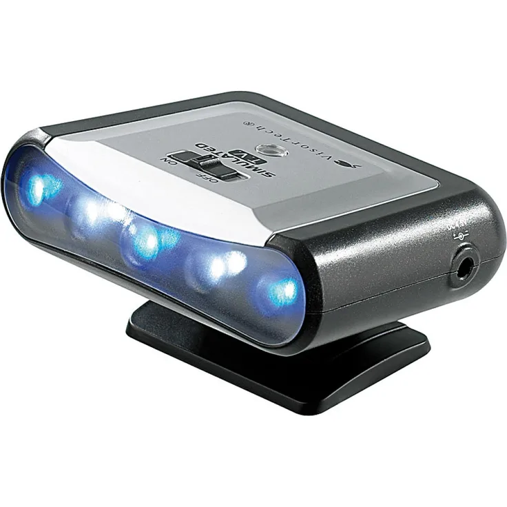 TV-Simulator mit 5 LEDs zur Abschreckung von Einbrechern, für den Batterie- oder Netzbetrieb, Laufzeit: 7 Stunden, Maße: 85x72x40mm